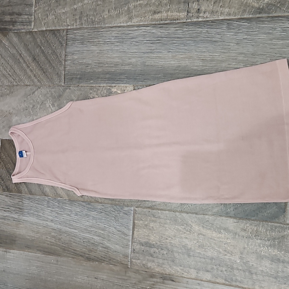 Old Navy Sleeveless Dusty Rose/tan Midi Dress